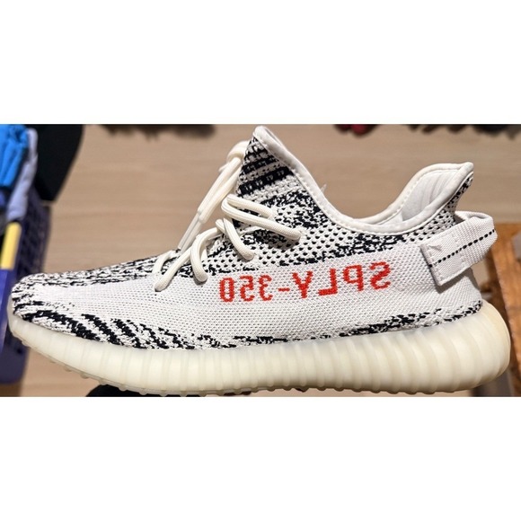 adidas Yeezy Boost 350 V2 "Zebra" White/Black Red SPLY-350 Sneakers US 8.5 NWB - Picture 6 of 12